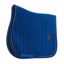 Kentucky Horsewear - Tapis de selle Velvet Pearls jumping marine