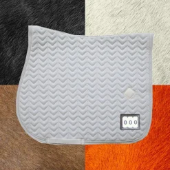 Kentucky Horsewear - Tapis de selle Fishbone Competition blanc