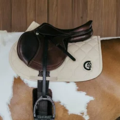 Kentucky Horsewear - Tapis de selle Wave jumping 3D logo beige