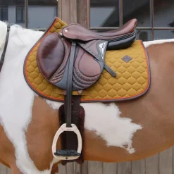 Kentucky Horsewear - Tapis de selle Onion Quilt Leather Neon kaki