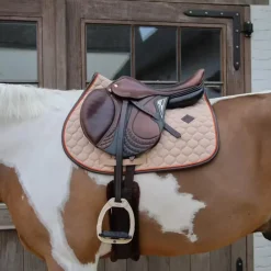 Kentucky Horsewear - Tapis de selle Onion Quilt Leather Neon beige