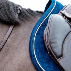 Kentucky Horsewear - Tapis de selle Basic Velvet jumping marine