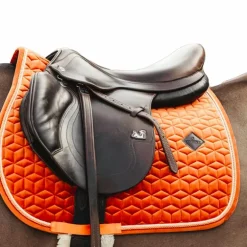 Kentucky Horsewear - Tapis de selle Velvet Jumping Orange