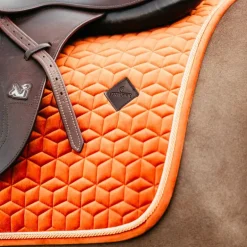 Kentucky Horsewear - Tapis de selle Velvet Jumping Orange