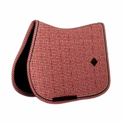 Kentucky Horsewear - Tapis de selle Velvet Printing check rouge