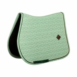 Kentucky Horsewear - Tapis de selle Velvet Printing chess vert