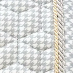Kentucky Horsewear - Tapis de selle Velvet Printing pied de poule gris/ blanc