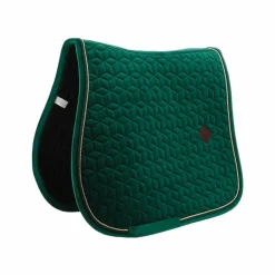 Kentucky Horsewear - Tapis de selle Velvet Jumping Vert Foncé