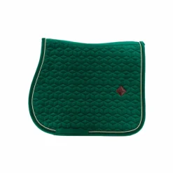 Kentucky Horsewear - Tapis de selle Velvet Jumping Vert Foncé