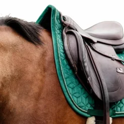 Kentucky Horsewear - Tapis de selle Velvet Jumping Vert Foncé