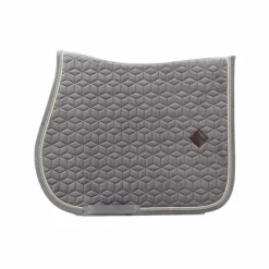 Kentucky Horsewear - Tapis de selle Basic Velvet jumping gris