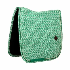 Kentucky Horsewear - Tapis de dressage Velvet Printing maze cipher vert/ blanc