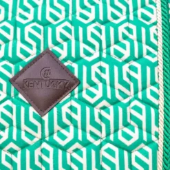 Kentucky Horsewear - Tapis de dressage Velvet Printing maze cipher vert/ blanc