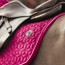 Kentucky Horsewear - Tapis de selle Velvet jumping Fuchsia