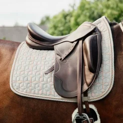 Kentucky Horsewear - Tapis de dressage Pied de Poule beige