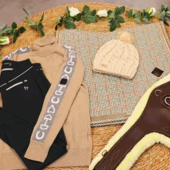 Kentucky Horsewear - Tapis de dressage Pied de Poule beige