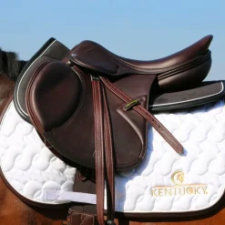 Kentucky Horsewear - Tapis de selle blanc avec logo