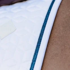 Kentucky Horsewear - Tapis de selle Glitter Rope blanc et marine