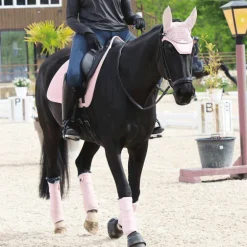 Kentucky Horsewear - Tapis de selle Velvet Pearls jumping rose tendre