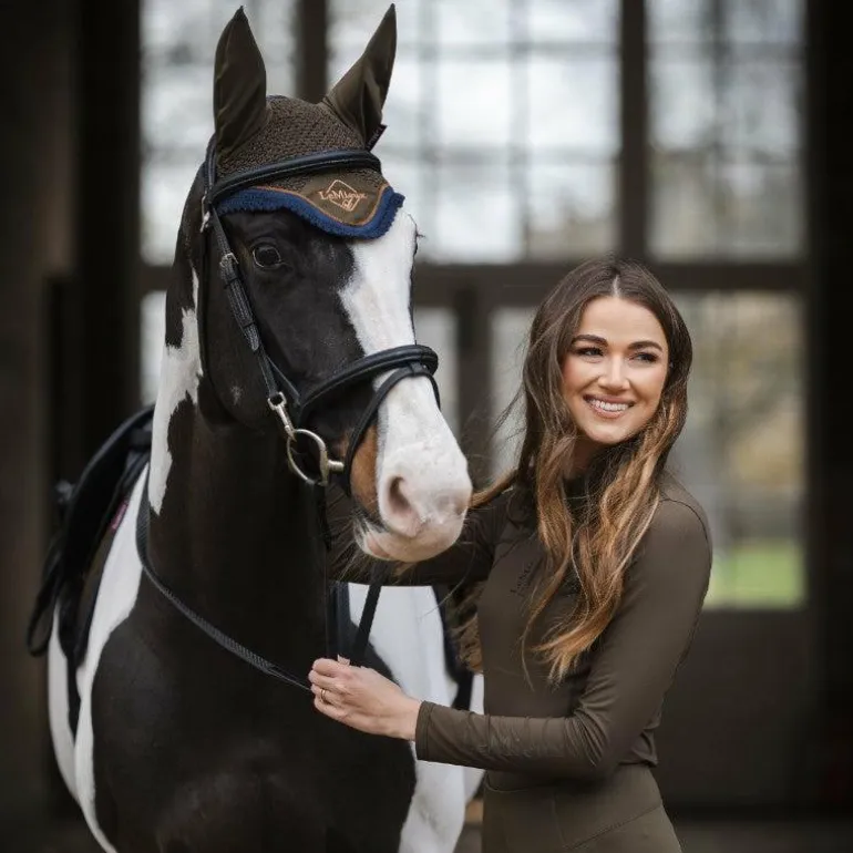 LeMieux - Bonnet anti-mouches Classic Alpine kaki/ marron