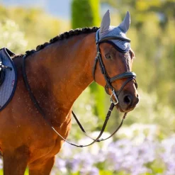 LeMieux - Bonnet pour chevaux anti-mouches Classic bleu jay