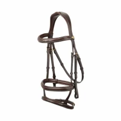 LeMieux - Bridon double muserolle Kudos havane/ laiton