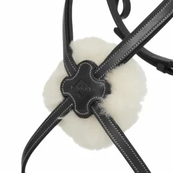 LeMieux - Bridon muserolle croisée Arika noir/ argent