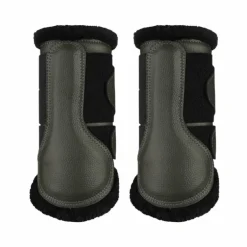 LeMieux - Guêtres fermées mouton kaki/ noir x2