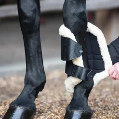 LeMieux - Guêtres fermées souples Mesh Fleece Edged noir/ naturel