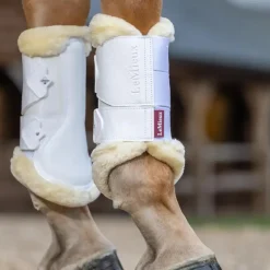 LeMieux - Guêtres fermées souples Mesh Fleece Edged blanc