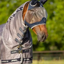 LeMieux - Masque anti-mouches avec oreilles ArmorShield Pro navy