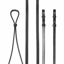 LeMieux - Rênes doublées Hunter noir/ argent