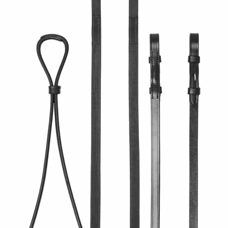 LeMieux - Rênes doublées Hunter noir/ argent