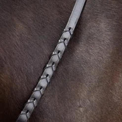 LeMieux - Rênes tressées cuir marron/ argent