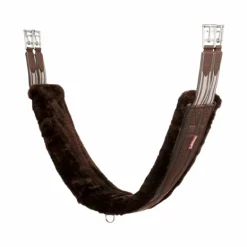 LeMieux - Sangle anatomique doublée polaire Fleece Lined marron/ marron