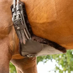 LeMieux - Sangle bavette courte doublure laine synthétique Arika marron