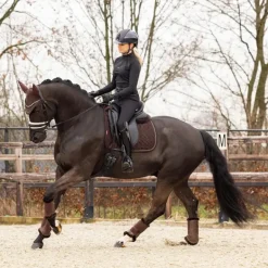 LeMieux - Tapis de dressage Crystal Suede Square marron
