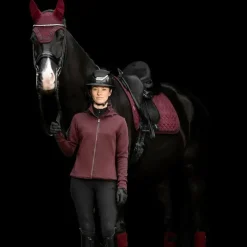 LeMieux - Tapis de dressage Crystal Suede bordeaux