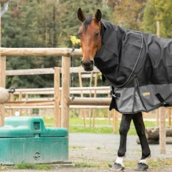 Loveson - Couverture d'extérieur Turnout Plus noir/ gris 0g