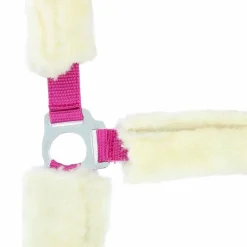 Norton - Licol full mouton synthétique fuchsia/ ecru