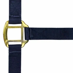 Norton - Licol nylon doublé cuir marine