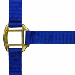 Norton - Licol nylon doublé cuir bleu roi