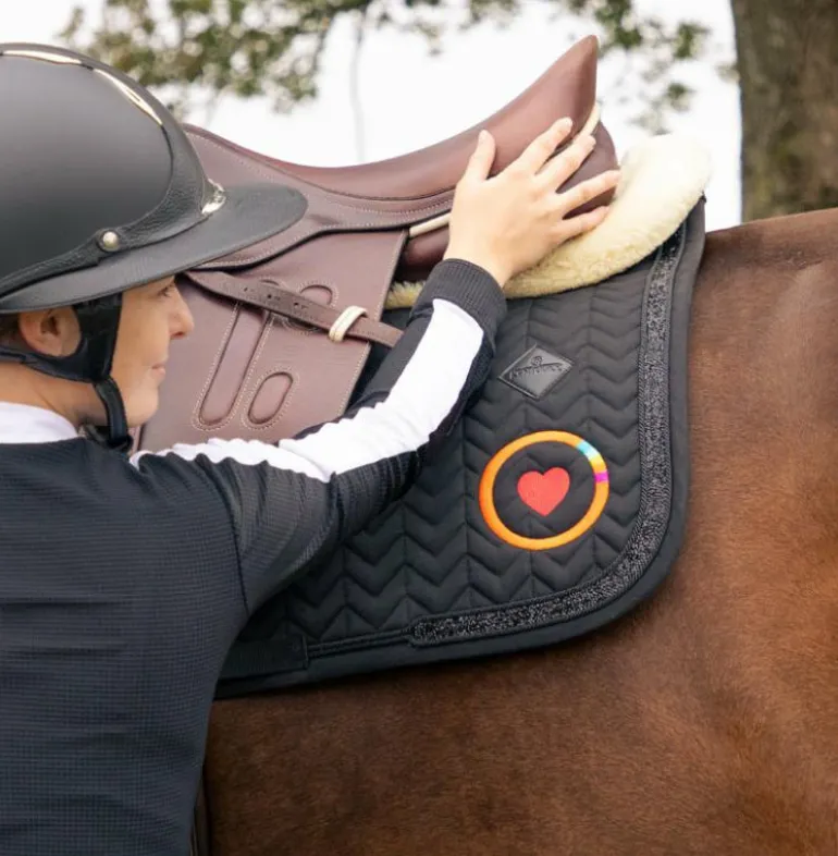 OHLALA - Tapis de selle Glitter stone noir logo OHLALA