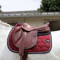 Oxxer - Tapis de selle Intemporel bordeaux