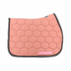 Oxxer - Tapis de selle Monogramme noir/ vieux rose