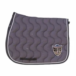 Paddock Sports - Tapis de selle origine écusson gris foncé