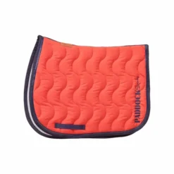 Paddock Sports - Tapis de selle Wavy orange/ marine