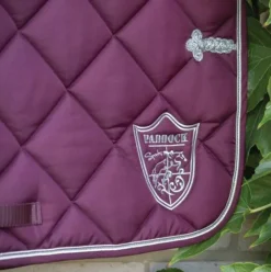 Paddock Sports - Tapis de selle prems écusson prune