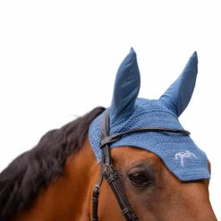 Pénélope - Bonnet pour chevaux coton bleu lagon