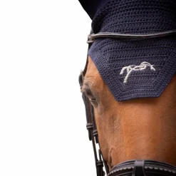 Pénélope - Bonnet pour chevaux coton marine